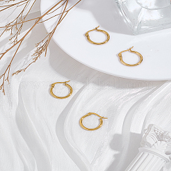 2 пара серег-колец из нержавеющей стали 304&nbsp;EJEW-LP0012-17