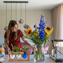 Стеклянная ваза в форме сердца&nbsp;AJEW-WH0777-010