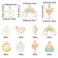 40шт 8 стиля подвески из сплава с эмалью&nbsp;ENAM-YW0006-17