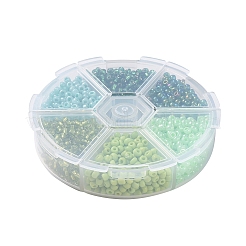 6 цвет 8/0 стеклянных бусины&nbsp;SEED-X0052-03C-3mm