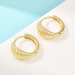 Латунные серьги обруча&nbsp;EJEW-D348-14G