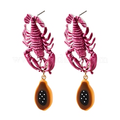 Сплав болтающиеся серьги стержня&nbsp;EJEW-D327-03G