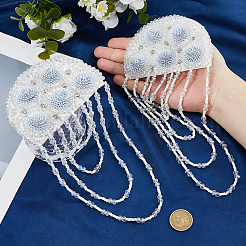 2 шт. полукруглые стеклянные бусины-кисточки-броши для рюкзака&nbsp;JEWB-FH0002-39