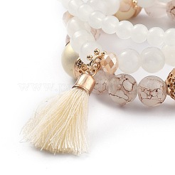 Комплекты многослойных эластичных браслетов&nbsp;BJEW-H533-01E