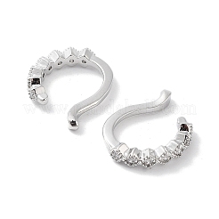 Покрытие стойки латунь микро-паве зажимное кольцо из циркония&nbsp;EJEW-C081-02P