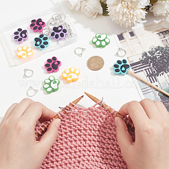 Экологически чистые силиконовые бусины с принтом собачьей лапы&nbsp;DIY-GO0001-89