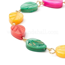 Браслет-цепочка из натуральных ракушек&nbsp;BJEW-C015-16G