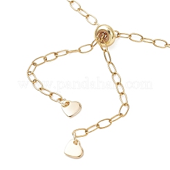 Браслеты-слайдеры в форме сердца с драгоценными камнями&nbsp;BJEW-JB13296