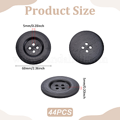 44 шт. деревянные пуговицы&nbsp;BUTT-PH0001-42A