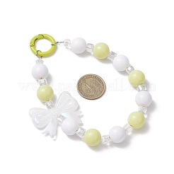 Подвесные украшения из акриловых бантов и стеклянных круглых бусин&nbsp;HJEW-JM03324-02