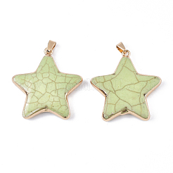 Гальванические синтетические бирюзовые подвески&nbsp;G-S344-65D