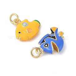 Подвески из латуни с эмалью в стойку&nbsp;KK-G507-03G