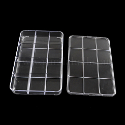 12 отсеков прямоугольник пластиковых контейнеров для хранения бисера&nbsp;LS-CON-Q025-02