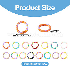 15 шт. окрашенные распылением кольца пружинных ворот из сплава&nbsp;FIND-TA0008-69