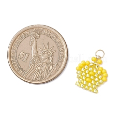 Подвески-короны из стеклянных бусинок&nbsp;PALLOY-MZ00980-03