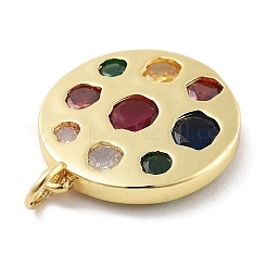 Плоская круглая стойка с покрытием из латуни&nbsp;KK-Z071-76G