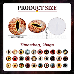 2 пакетик флуоресцентных стеклянных кабошонов&nbsp;GGLA-PH0001-73