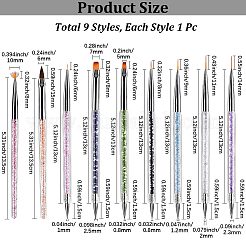 9 шт. кисть для нейл-арта&nbsp;MRMJ-WH20014-08A