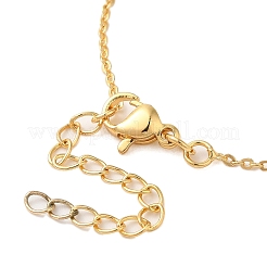 Настоящие 18-каратные позолоченные латунные подвески с микропаве из прозрачных кубических цирконий для женщин&nbsp;LS-NJEW-K381-03C-C