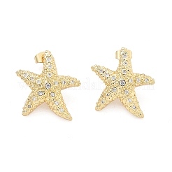 Серьги-гвоздики из циркония&nbsp;EJEW-Q017-05A-G