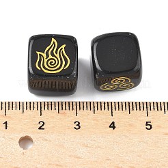 4 шт. 4 стиля украшения из натурального обсидиана&nbsp;G-F786-03A-07