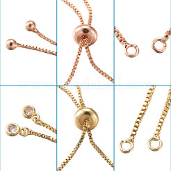 Покрытие стойки экологически чистое изготовление браслетов из латуни-цепочки&nbsp;KK-TA0007-84-RS