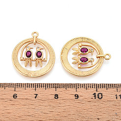 Латунные микро проложить кубического циркония подвески&nbsp;KK-N263-12G