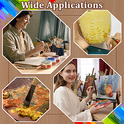 Набор из 18 шерстяной ручки-кисти для рисования&nbsp;AJEW-WH0696-195