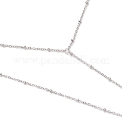 Браслеты на ногу из нержавеющей стали 304 с цепочкой-сателлитом для женщин&nbsp;AJEW-AN00662-02