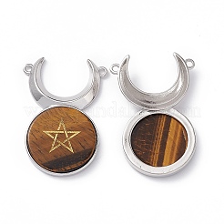 Подвески с натуральным тигровым глазом&nbsp;G-G983-02P-04