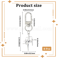 Подвесные украшения из сплава 8 шт.&nbsp;KEYC-GF0001-21