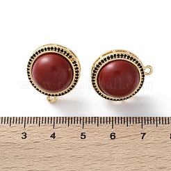 Латунь микро проложить кубические серьги из циркония&nbsp;KK-R215-08G-02