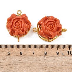 Подвески-соединители из смоляных цветов&nbsp;KK-H516-01G