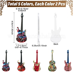 10 шт. подвески из непрозрачного акрила с принтом двух цветов&nbsp;OACR-YW0003-42