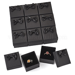 Квадратные картонные бумажные подарочные коробки для хранения колец&nbsp;CON-TAC0001-17A