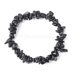 Браслет из бисера из натурального обсидиана для женщин&nbsp;BJEW-AL00003-13