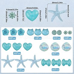 8 стиль прозрачные и непрозрачные смоляные кабошоны&nbsp;RESI-SP0001-08