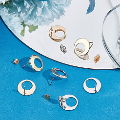 20 шт. 2-х цветная латунная фурнитура для сережек-гвоздиков&nbsp;KK-BBC0004-35