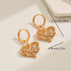 Модные латунные серьги-кольца с бахромой в форме сердца и кисточками&nbsp;IJ9645