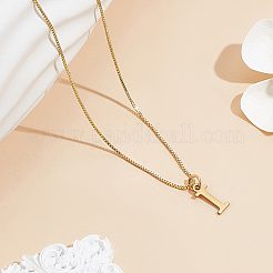 1 шт. ожерелье с подвеской в виде буквы из нержавеющей стали 304&nbsp;NJEW-LP0001-38I-G