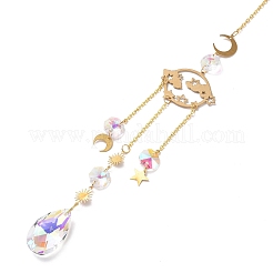 Кулон в виде ловца солнца из граненого стекла&nbsp;LS-AJEW-A037-11G