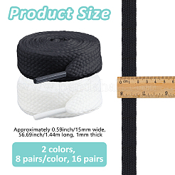 16 пара двухцветных полиэстеровых шнурков&nbsp;FIND-FH0016-66