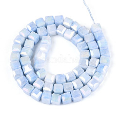 Антикоррозийные гальванические стеклянные бусины&nbsp;GLAA-T025-6mm-10C