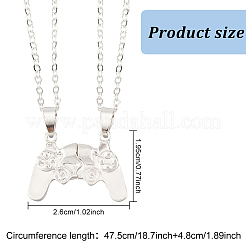 4шт. 2-цветный игровой контроллер из сплава с магнитным кулоном и ожерельем NJEW-AN0001-29