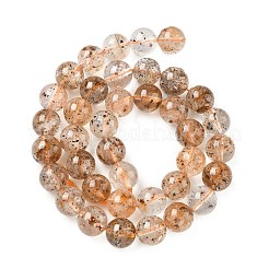 Нити натуральных алмазных бусин херкимер&nbsp;G-Z115-C03-10mm