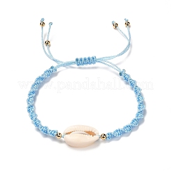 Регулируемый браслет из плетеных бусин из полиэстера для девочек-подростков&nbsp;BJEW-JB06878