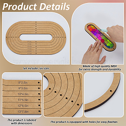 6шт 6 набора шаблонов для МДФ-панелей для стекла&nbsp;DIY-WH0308-698C