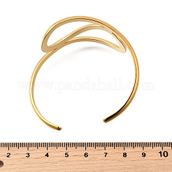 Браслеты-манжеты из нержавеющей стали 304 для женщин&nbsp;BJEW-V012-01G