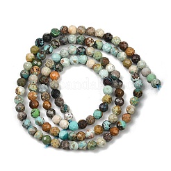 Хубэй природных бирюзовый бисер нитей&nbsp;G-L628-B02-3mm-02