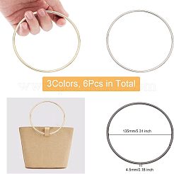 6 шт. двухцветные железные ручки для сумок&nbsp;FIND-CA0006-39A